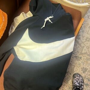 Large big nike swoosh hoodie